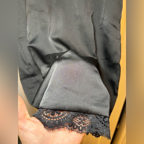 Princess Polly - Chic Maple Mae Mini Black Dress Satin Lace Slip in Size 4 - Picture 8 of 9